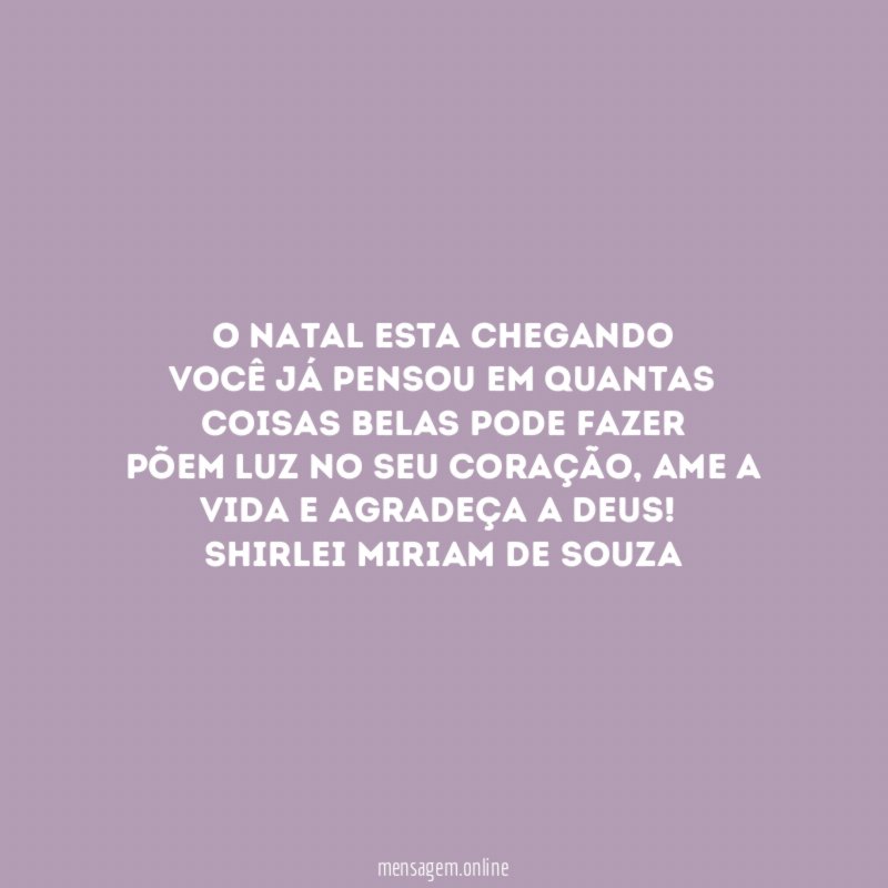 O Natal esta chegando você já pensou em quantas coisas
