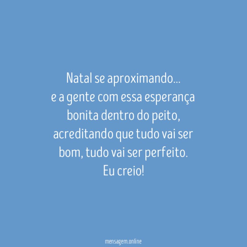 Natal se aproximando
