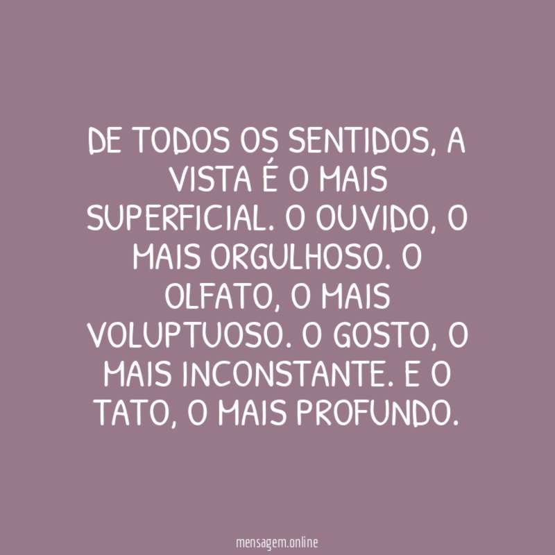 De todos os sentidos