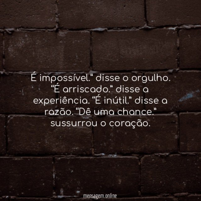 É impossível