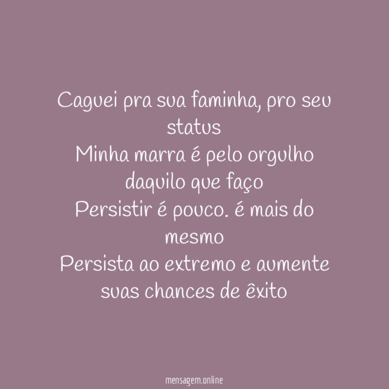 Caguei pra sua faminha