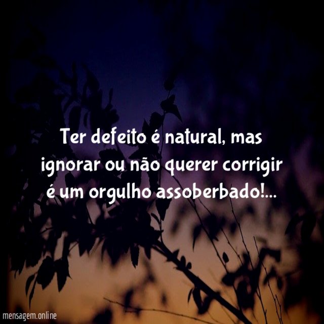Ter defeito é natural