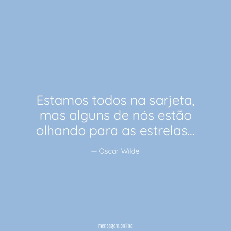 Estamos todos na sarjeta