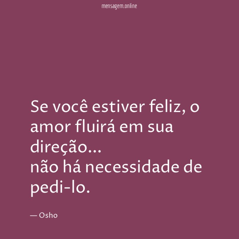 Se você estiver feliz