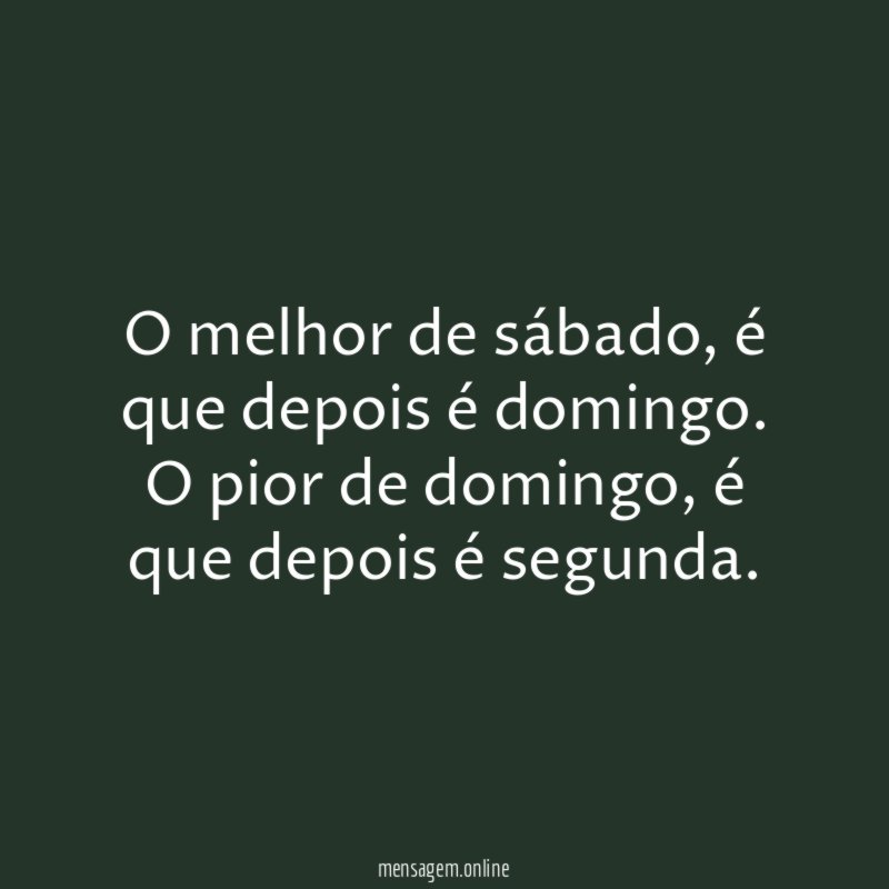 O melhor de sábado