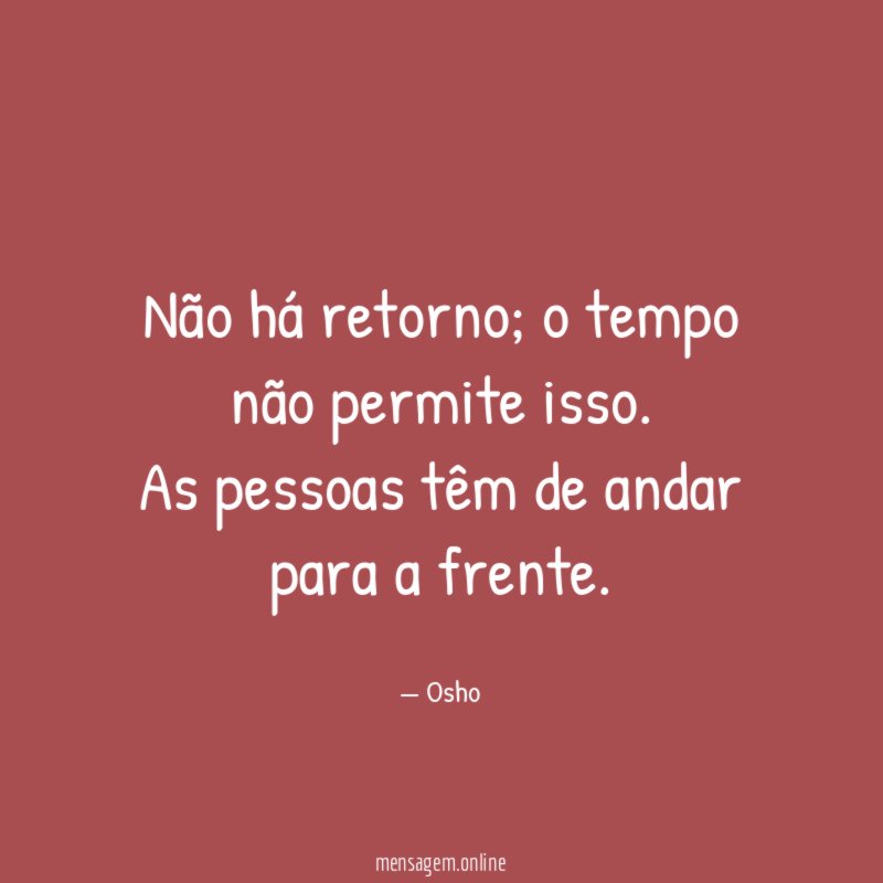 Não há retorno