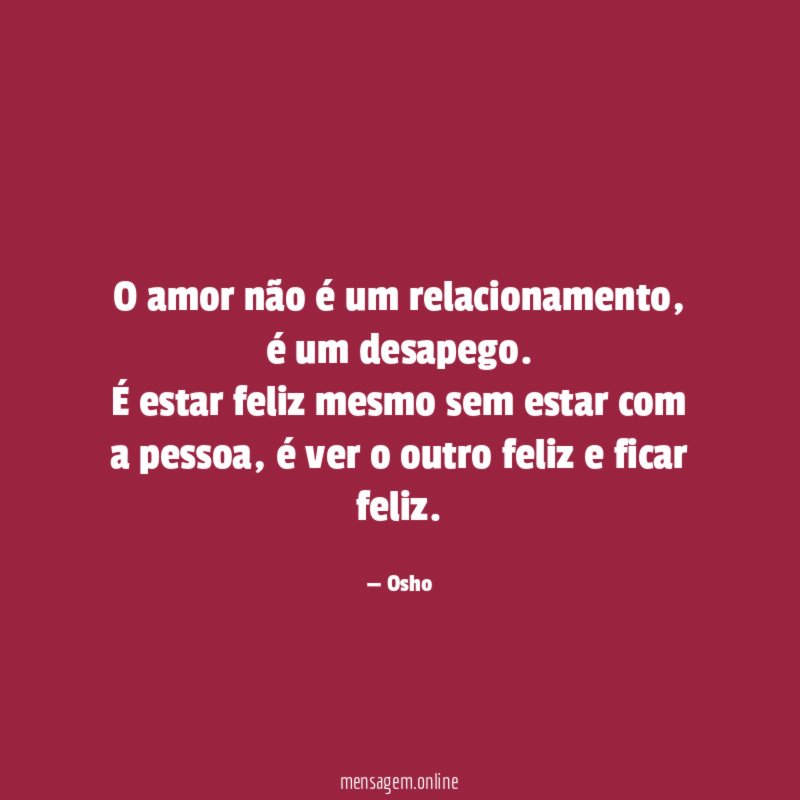 O amor não é um relacionamento