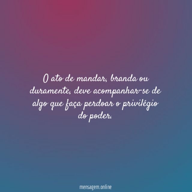O ato de mandar
