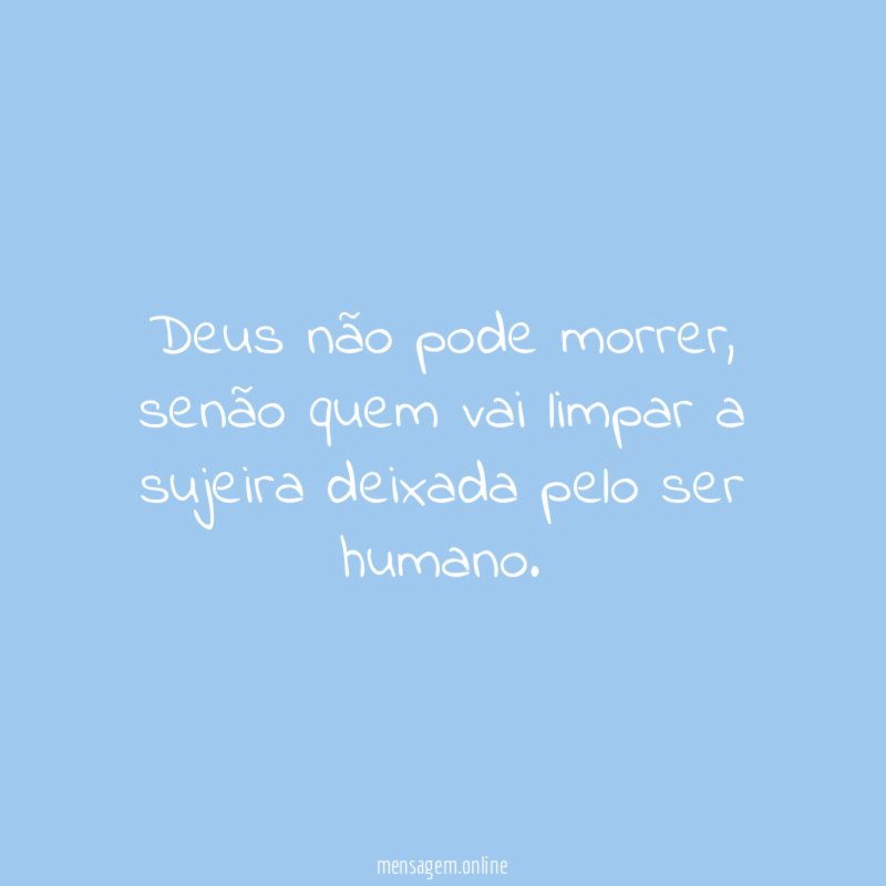 Deus não pode morrer