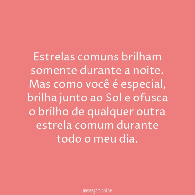 Estrelas comuns brilham somente durante a noite