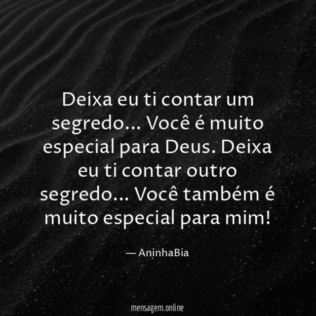 Deixa eu ti contar um segredo