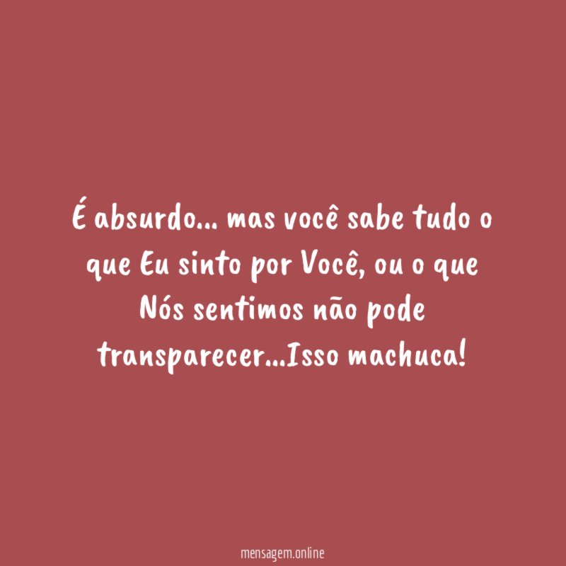 É absurdo