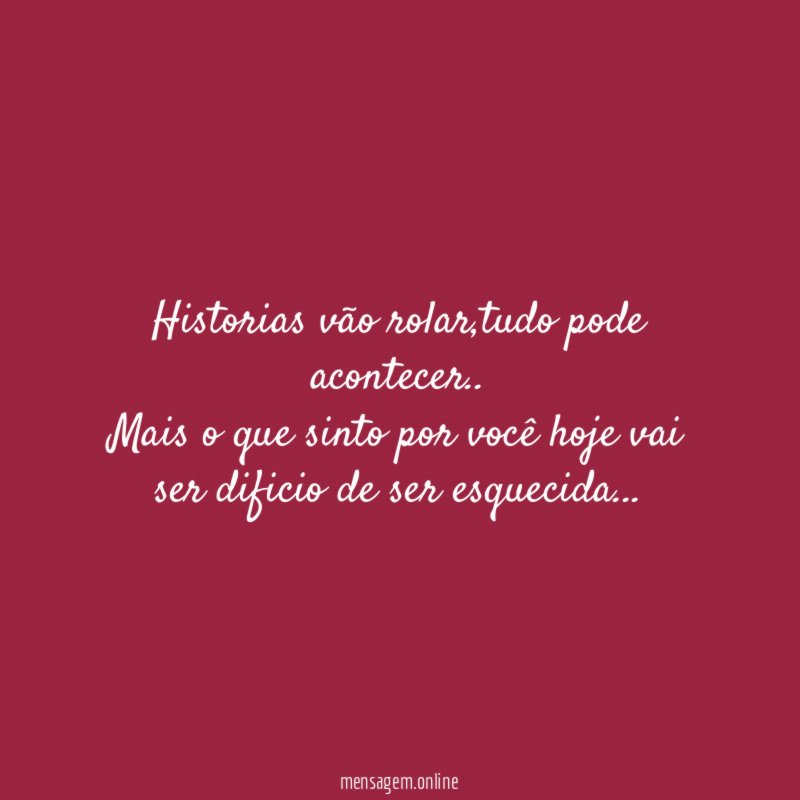 Historias vão rolar