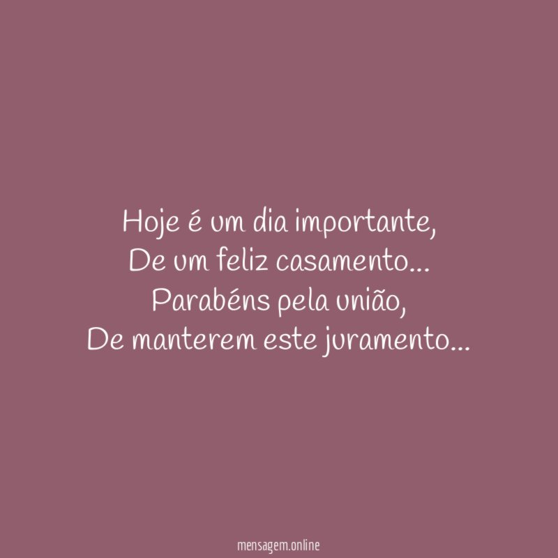 Hoje é um dia importante