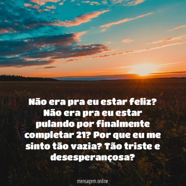 Não era pra eu estar feliz