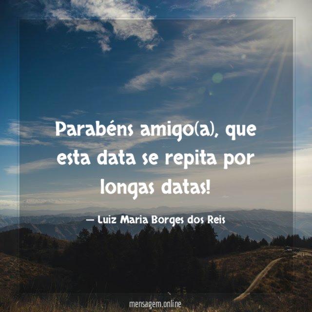 Parabéns amigo(a)