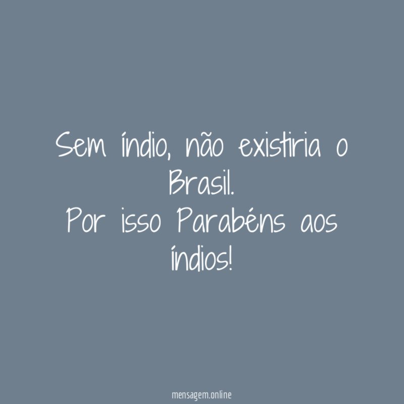 Sem índio