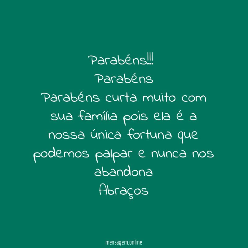 Parabéns!!!!