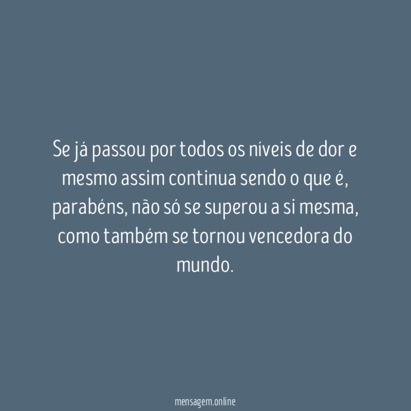Se já passou por todos os níveis de