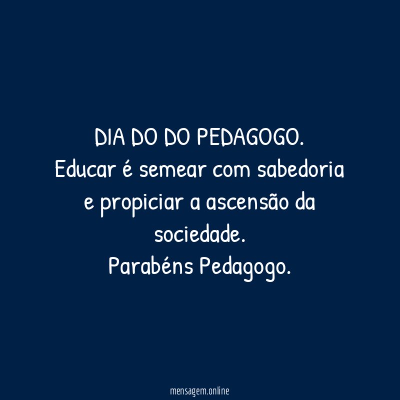 DIA DO DO PEDAGOGO