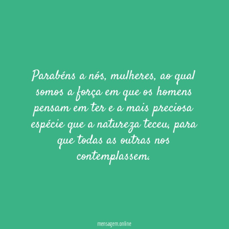 Parabéns a nós
