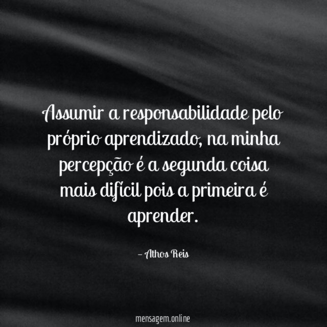 Assumir a responsabilidade pelo próprio aprendizado