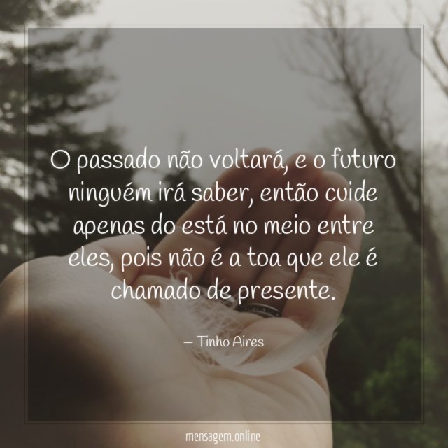 O passado não voltará