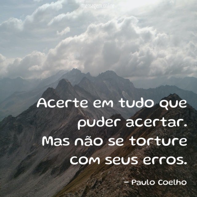 Acerte em tudo que puder acertar