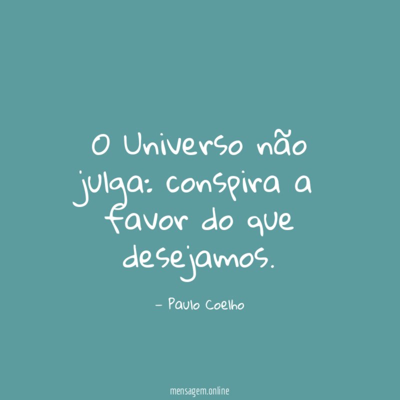 O Universo não julga