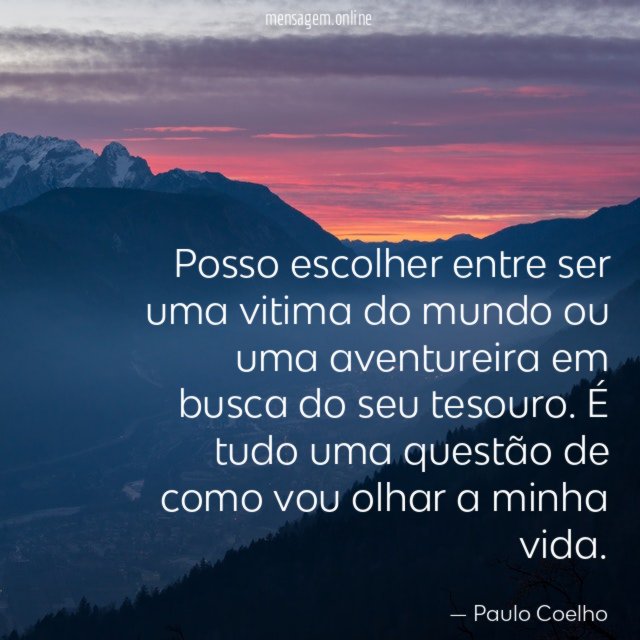 Posso escolher entre ser uma vitima do mundo