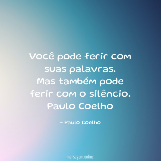 Você pode ferir com suas palavras