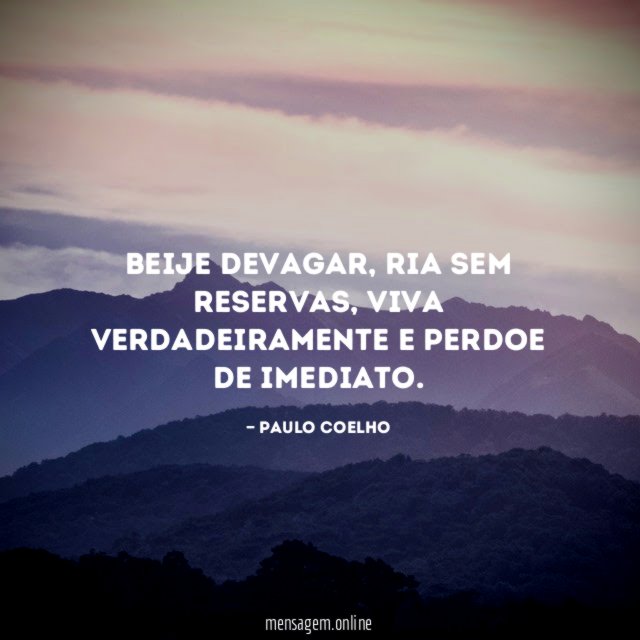 Beije devagar