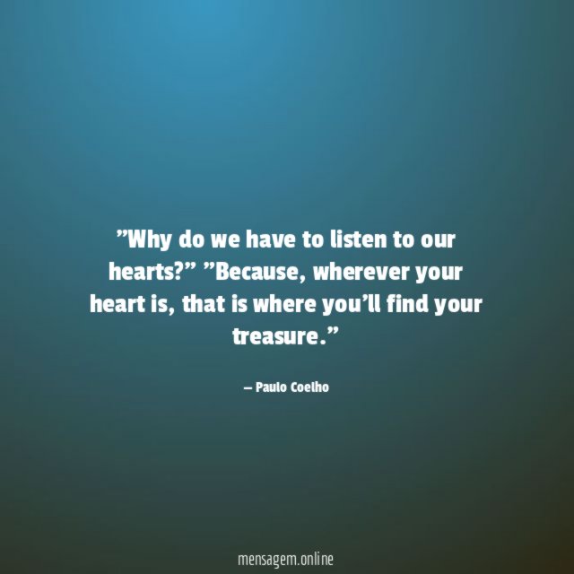 "Why do we have to listen to our hearts