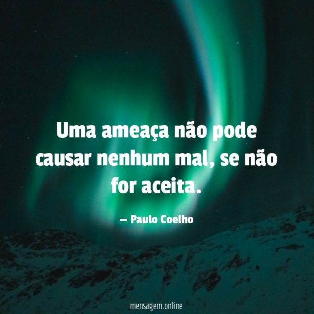 Uma ameaça não pode causar nenhum mal