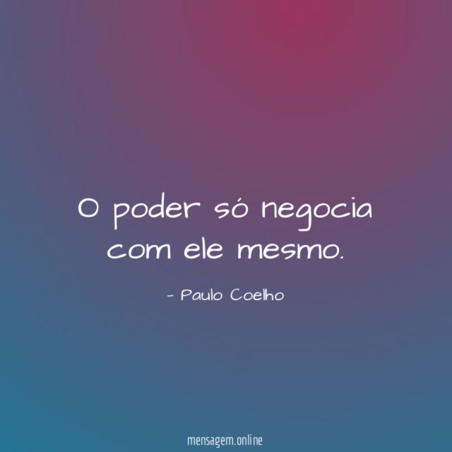 O poder só negocia com ele mesmo