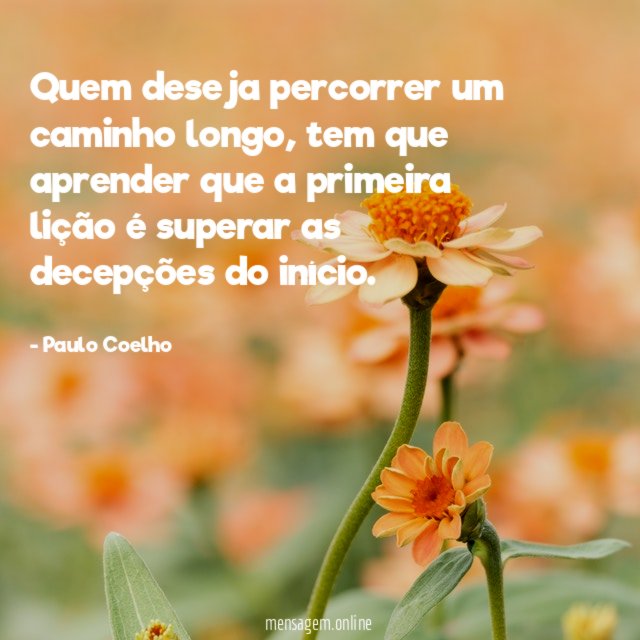 Quem deseja percorrer um caminho longo