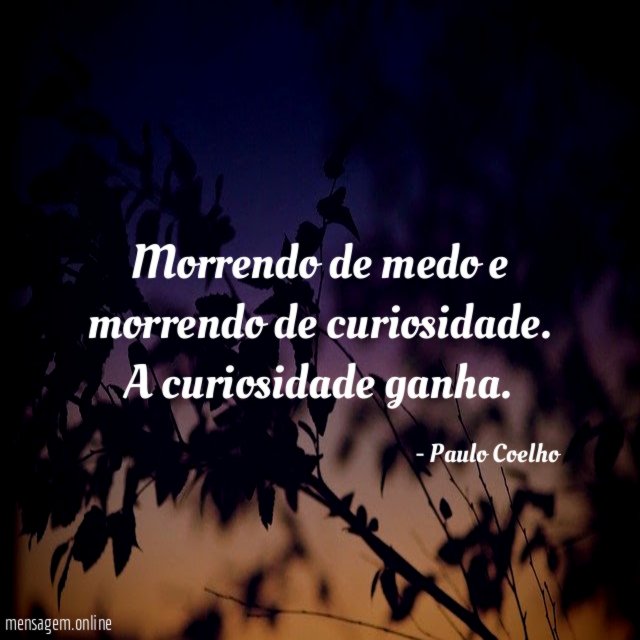 Morrendo de medo e morrendo de curiosidade