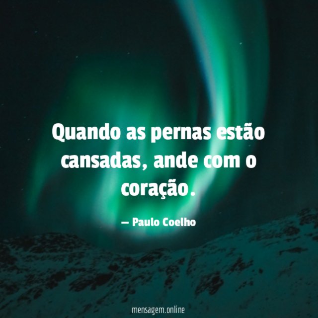 Quando as pernas estão cansadas