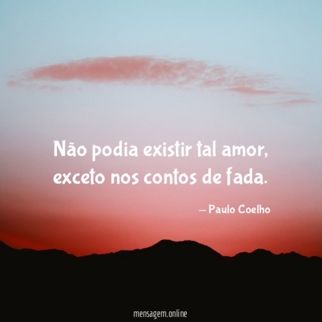 Não podia existir tal amor