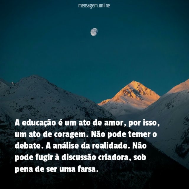 A educação é um ato de amor