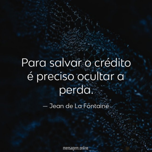 Para salvar o crédito é preciso ocultar a perda