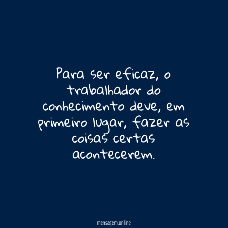 Para ser eficaz