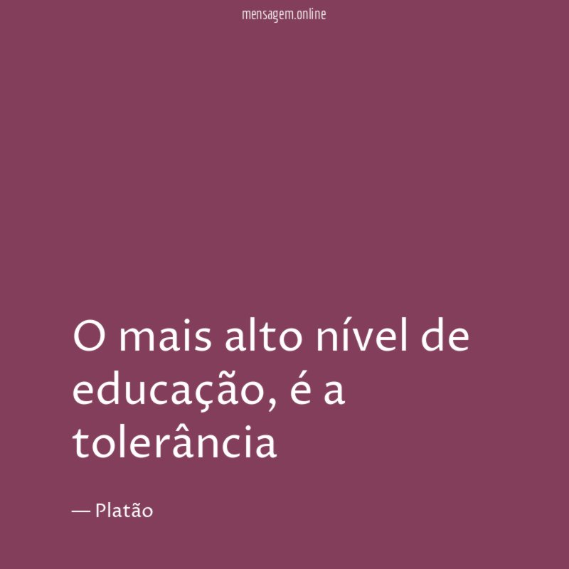 O mais alto nível de educação