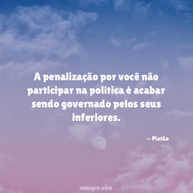 A penalização por você não participar na política