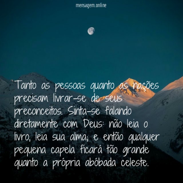 Tanto as pessoas quanto as nações precisam livrar-se de seus preconceitos