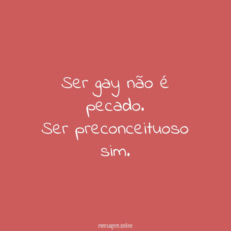 Ser gay não é pecado