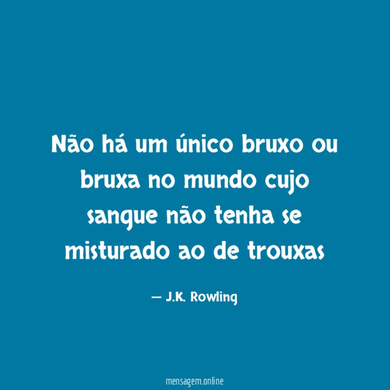 Não há um único bruxo ou bruxa no