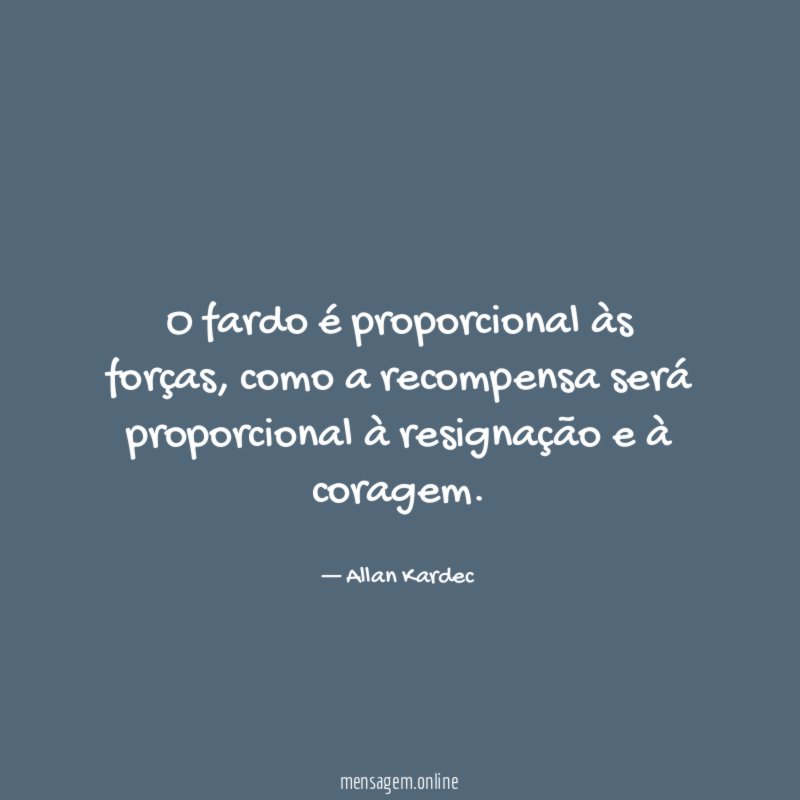 O fardo é proporcional às forças