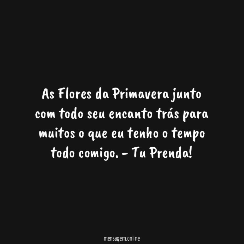 As Flores da Primavera junto com todo seu