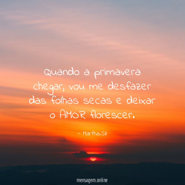 Quando a primavera chegar